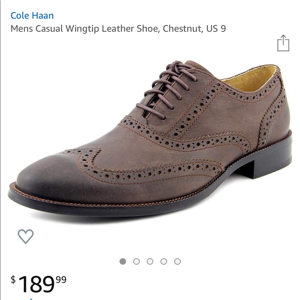 Cole Haan Men’s Casual Wingtip Shoes Size 13